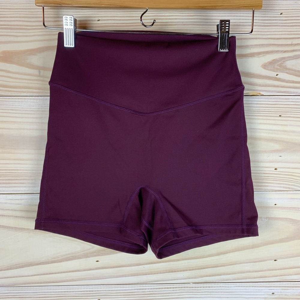 TLF Biker Shorts Take Life Further Womens Medium 4" Maroon Weightlifting